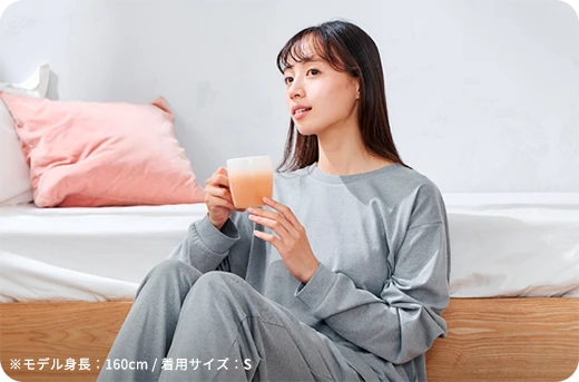 ※モデル身長160cm 着用サイズS