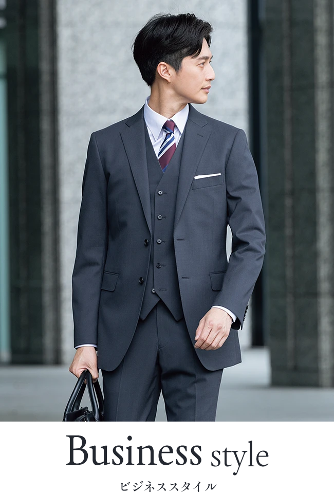 グレースーツ Businessstyle ビジネススタイルのスタイリングイメージ