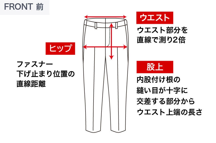 レディースジャケット スカート パンツのサイズについて ご利用ガイド 特集 Aoki公式通販