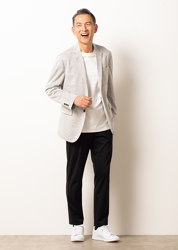 ノルマンディ リネンジャケット LES MUES ベーシック [Grey] コーディネート1