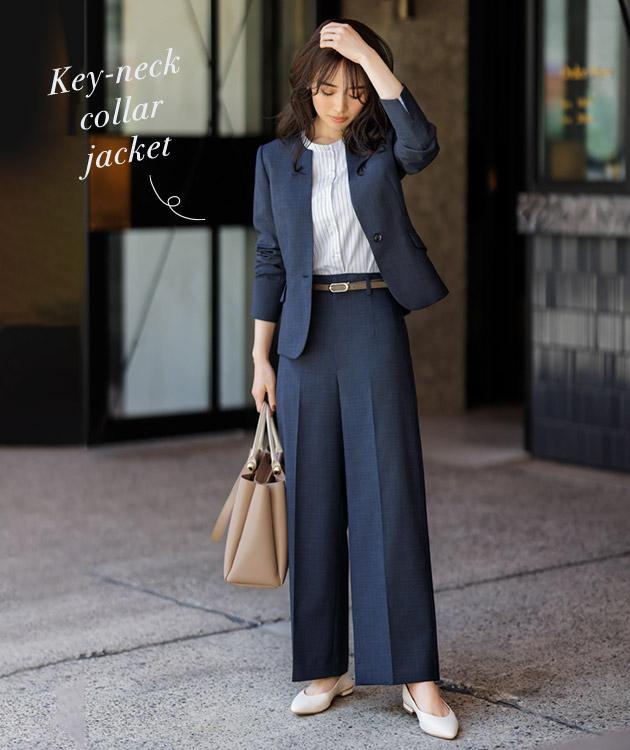 Key-neck collar jacket