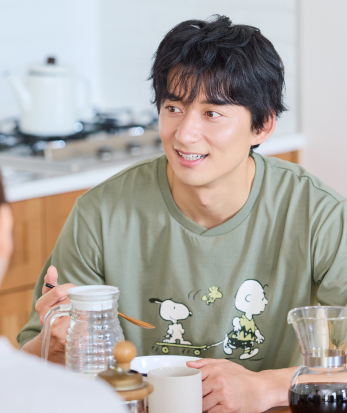 リカバリーケアプラス PEANUTS ルームウェア 五分袖&七分丈パンツ