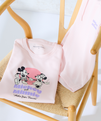 リカバリーケアプラス ルームウェア メッシュ半袖&ハーフパンツ ミッキーマウス&ミニーマウスデザイン