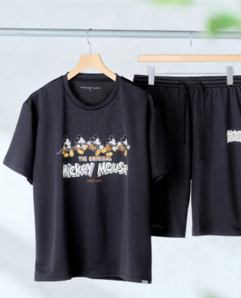 メッシュタイプ 半袖&ハーフパンツ Disneyデザイン