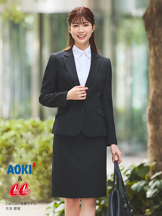 白 フリル付 AOKI レディース スーツジャケット - 通販 - doctorvision.net