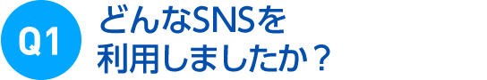 どんなSNSサービスを利用しましたか？