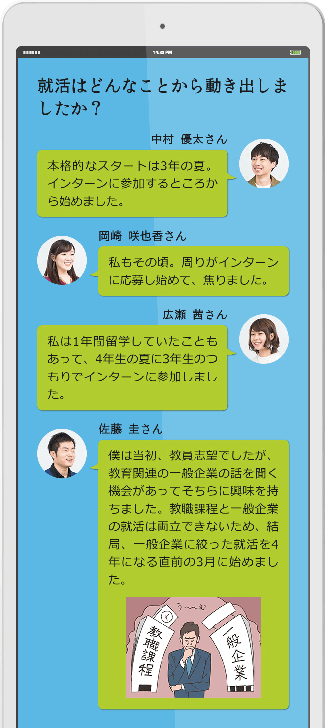 就活はどんなことから動き出しましたか？