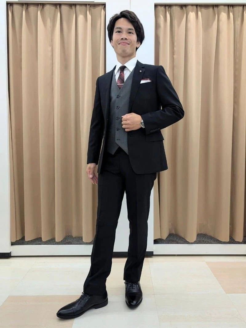 【メンズ】ベステッドスタイルで華やかさを演出