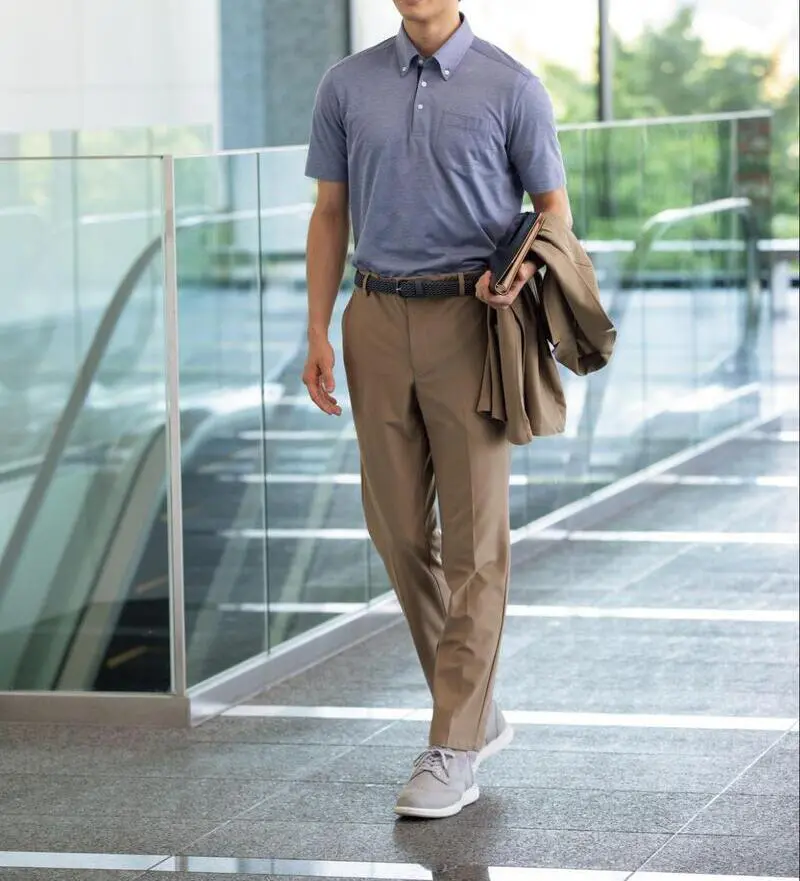 夏のインターンにおすすめのポロシャツコーデ