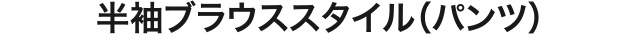 半袖ブラウススタイル（パンツ）