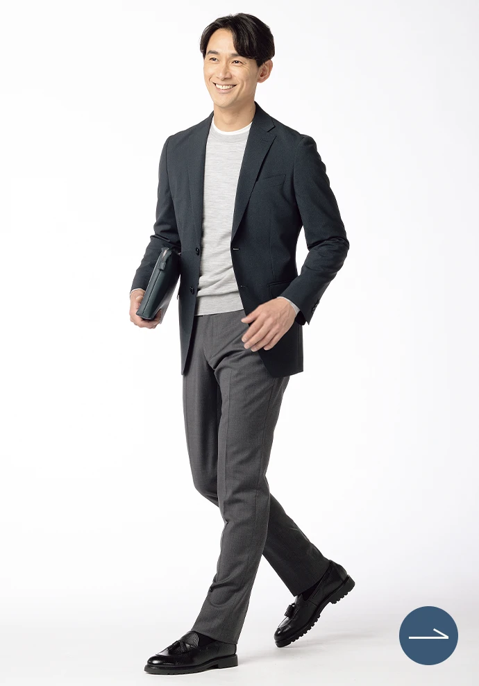 Style03 グレーのジャケパンstyle