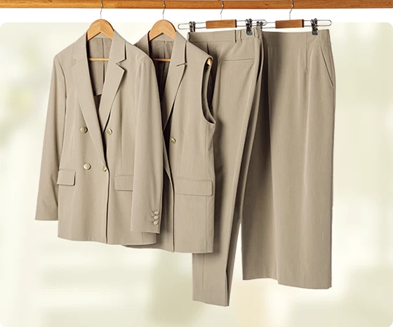 ライトストレッチセットアップベージュのイメージ