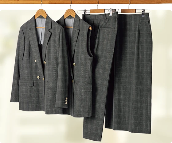 ライトストレッチセットアップグレーのイメージ