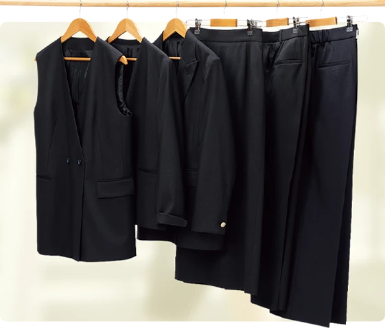 ブライトツイルストレッチセットアップネイビーのイメージ