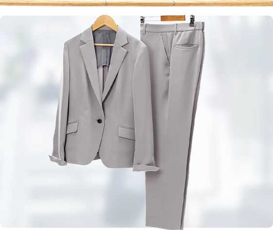 パウダリーストレッチセットアップグレーのイメージ