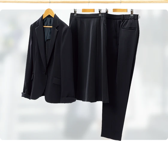 パウダリーストレッチセットアップネイビーのイメージ