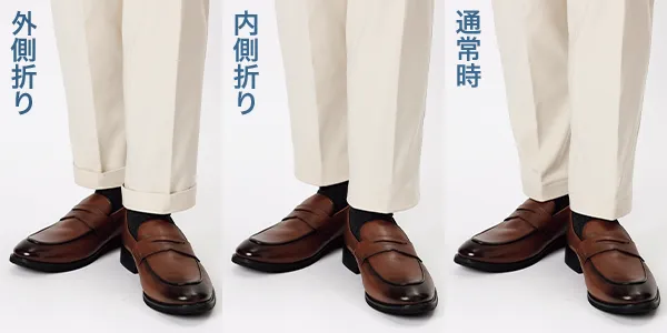 外側折り内側折り通常時
