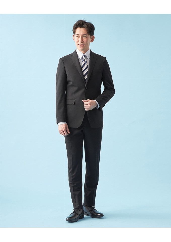 【PremiumWash】【3L】AOKI♡LES MUES スーツセットアップ 洗えるウールブレンドジャケット グレーグレンチェック LES MUES