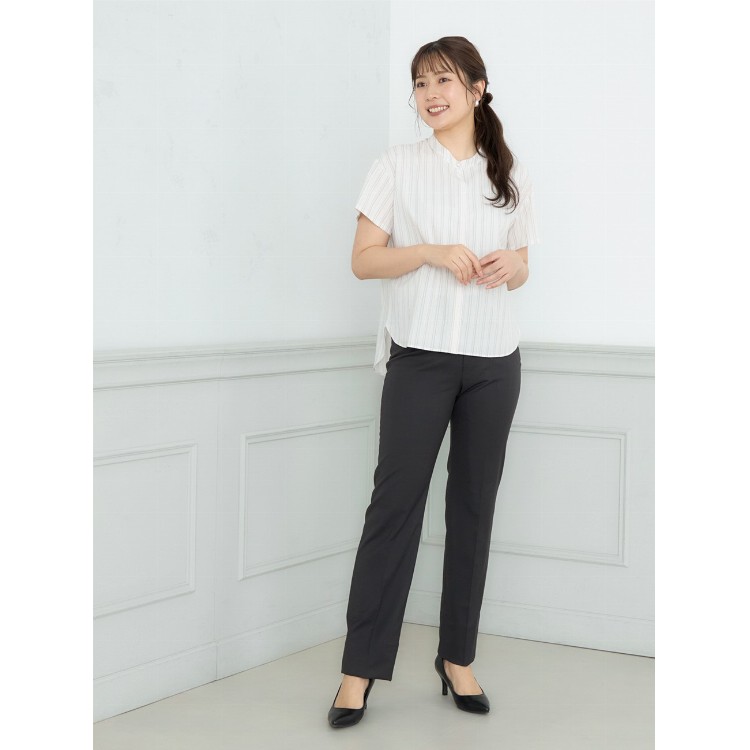 洗えるキレイスーツ 360°キレイ ストレートパンツ グレーピン