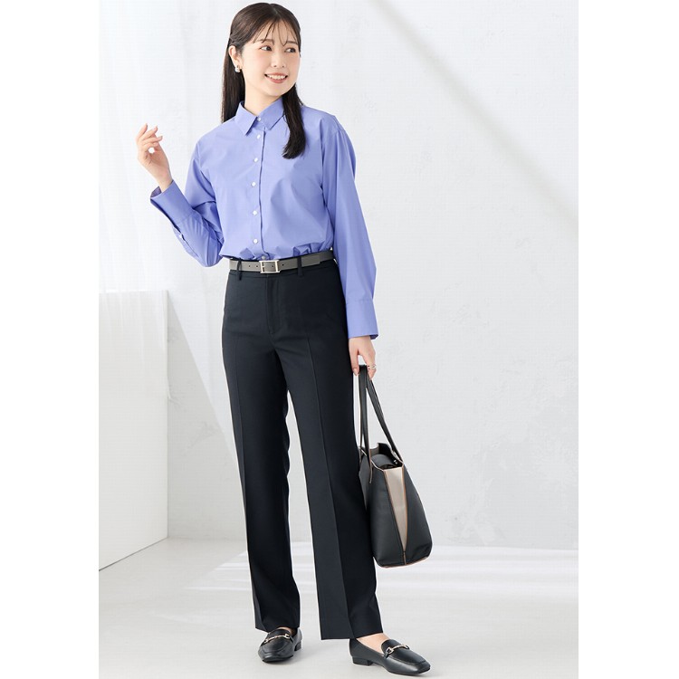 洗える360°キレイスーツ 紺 ストレートパンツ セットアップ着用可