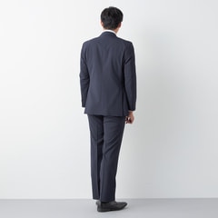 リサイクル素材使用 ストレッチスーツ 紺ストライプ JOURNAL WORKS ベーシック