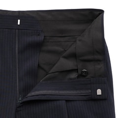 リサイクル素材使用 ストレッチスーツ 紺ストライプ JOURNAL WORKS ベーシック
