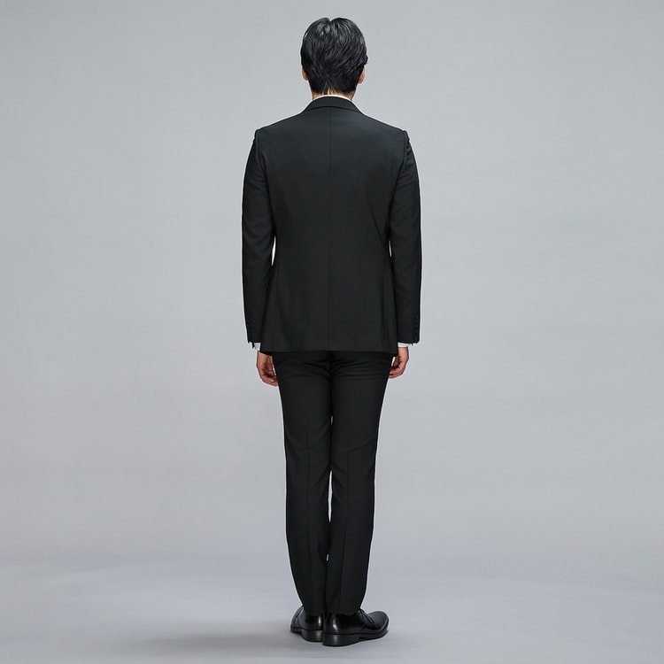ビジネスから就活まで】黒無地 上質ストレッチスーツ MAJI スリム 別売 ビジネスから就活まで】黒無地 上質ストレッチスーツ MAJI スリム 別売