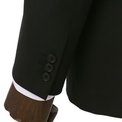 ビジネスから就活まで】黒無地 洗えるストレッチスーツ LES MUES