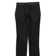ビジネスから就活まで】黒無地 洗える ストレッチ 2パンツスーツ LES