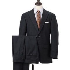 ③新品アオキ　ジュンコシマダ 上質素材REDA パンツスーツ REDA インポート素材スーツ 段返り3つボタン 紺チェック スリム JUNKO