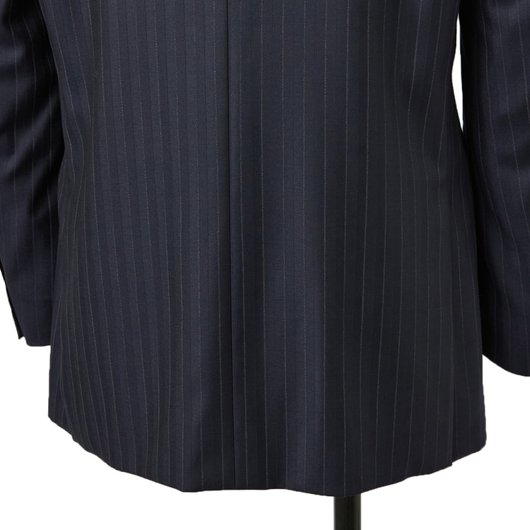 SHIPS✕REDAネイビー ストライプ スーツ 起毛ウール42 SHIPS✕REDAネイビー ストライプ スーツ 起毛ウール42