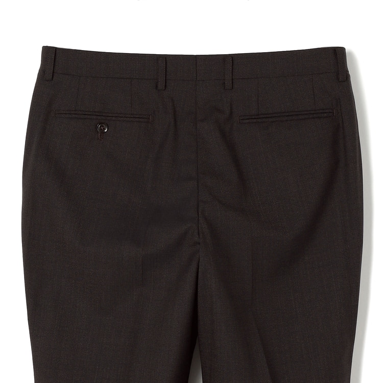 特価】【WEB限定商品】日本製 上質ウールブレンドスーツ 茶 LES MUES