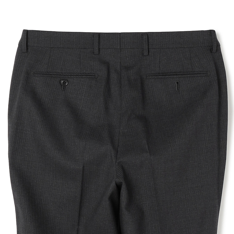 特価】【WEB限定商品】日本製 上質ウールブレンドスーツ グレー織柄