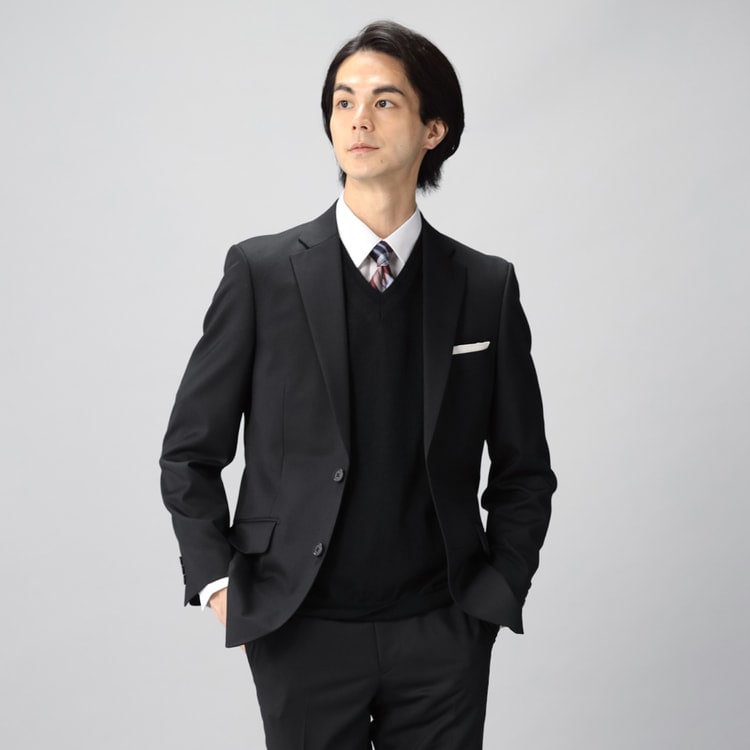 【夏物一掃SALE】【GIORGIO ARMANI】【訳あり】黒 スーツ（L）