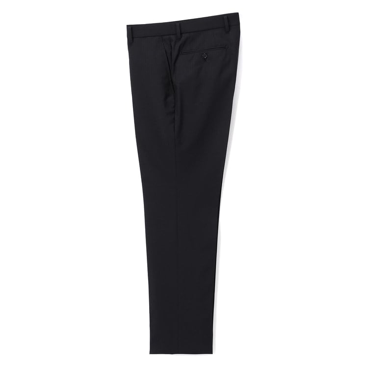 LES MUES 2way stretch ウォッシャブル 日本製生地 紺無地 洗える ストレッチ 2パンツスーツ LES MUES