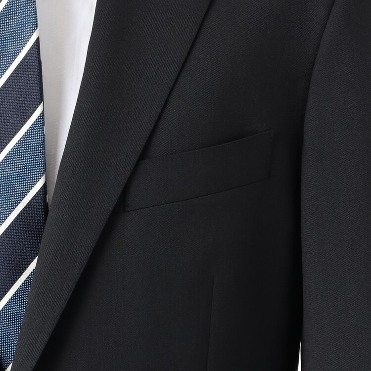 ビジネスから就活まで】黒無地 洗える ストレッチ 2パンツスーツ LES