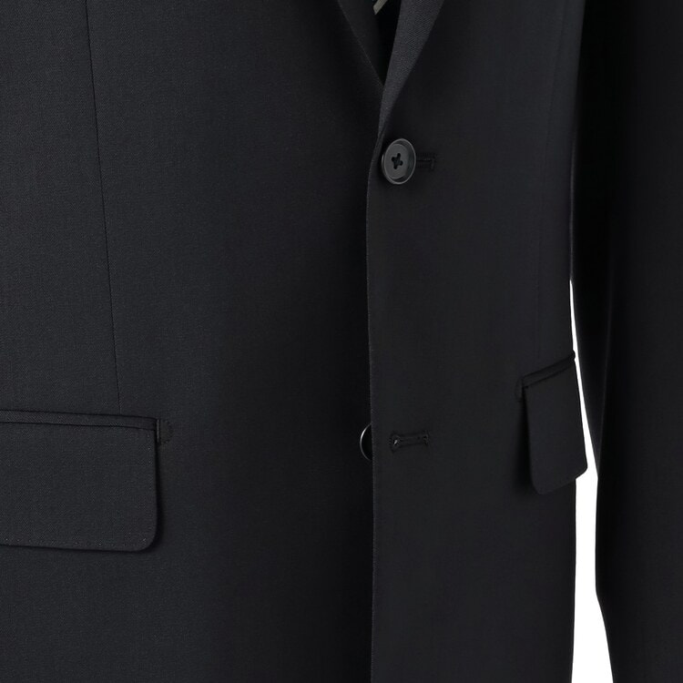 ビジネスから就活まで】黒無地 洗える ストレッチ 2パンツスーツ