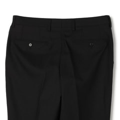 洗える ストレッチ 2パンツスーツ 黒織柄ストライプ LES MUES ブリティ