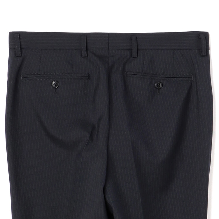 洗える ストレッチ スーツ 紺ストライプ JOURNAL WORKS ベーシック