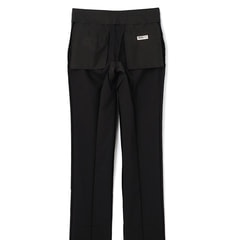 【特価】【WEB限定価格】洗える ストレッチ 2パンツスーツ 黒ストライプ LES MUES ブリティッシュスリム
