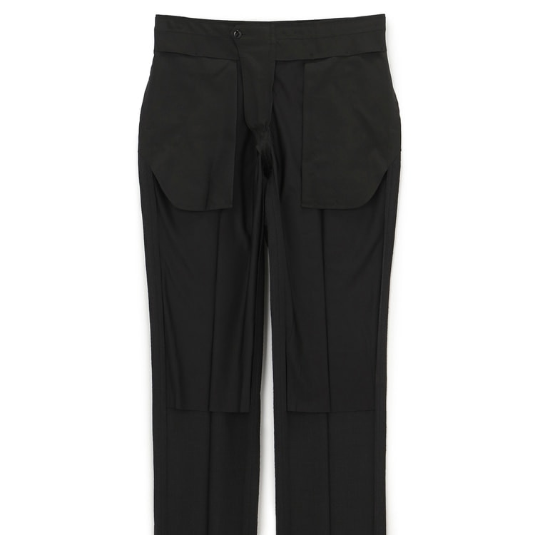 美品　LES MUES　パンツスーツ　9号　お家で洗える　2wayストレッチ ビジネスから就活まで】黒無地 洗える 2パンツスーツ LES MUES