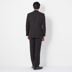 ビジネスから就活まで】洗える 黒無地ストレートパンツ