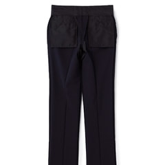 洗える ストレッチ 2パンツスーツ 紺織柄ストライプ JOURNAL WORKS