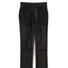 アウトレット】洗える ストレッチ 2パンツスーツ チャコールグレー千鳥