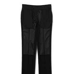 WEB限定商品】シルク混ストレッチスーツ 黒織柄ストライプ