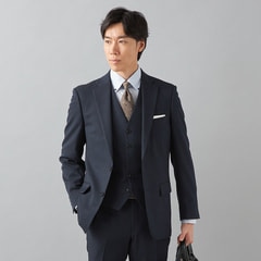 洗える ストレッチ スリーピーススーツ 紺シャドー JOURNAL
