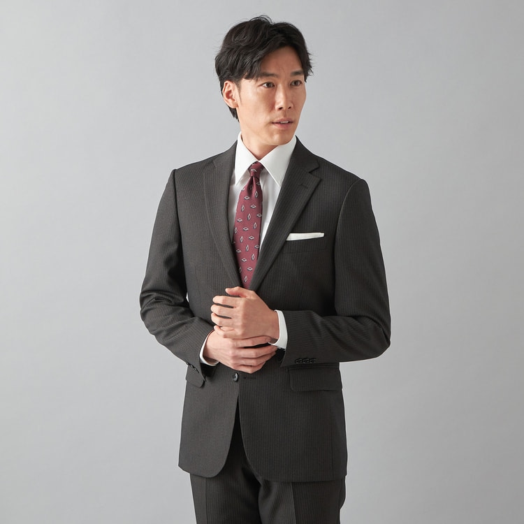 アウトレット】リサイクル素材使用 洗える 2パンツスーツ ミディアム