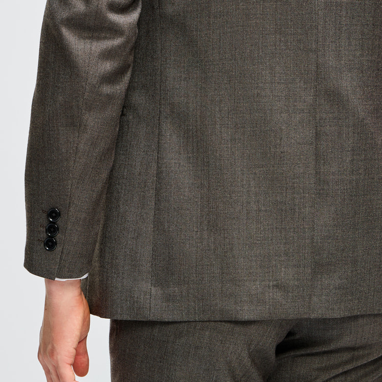 WEB限定商品】洗える ウールブレンドスーツ 茶無地 JOURNAL WORK