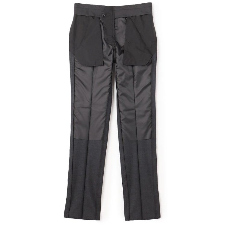 LANVIN ダークグレー ダブル ヘリンボーン スーツ - スーツ