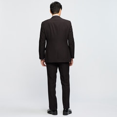 リサイクル素材使用 洗えるスーツ黒ストライプ JOURNAL WORKS ベーシック